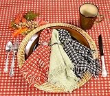62 x 62 Mountain Woven Homespun Tablecloth, Hand Loomed, 100% Cotton, Made in USA