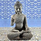 Produkt-Bild: Meditierender Buddha mit Abhaya Mudra in Stein-Optik