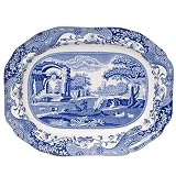 Spode Blue Italian Earthenware 14-Inch Oval Platter by Royal Worcester