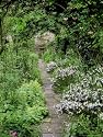 View Down Stone Path Beneath Rosa (Rose) Arch to Sundial, Armillary Sphere Photographic Poster Print by Mark Bolton, 12x16