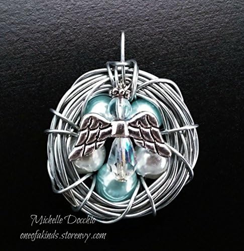 Bird nest pendant necklace/Angel