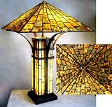 Tiffany-style Mission Double Lit Table Lamp 18 Shade