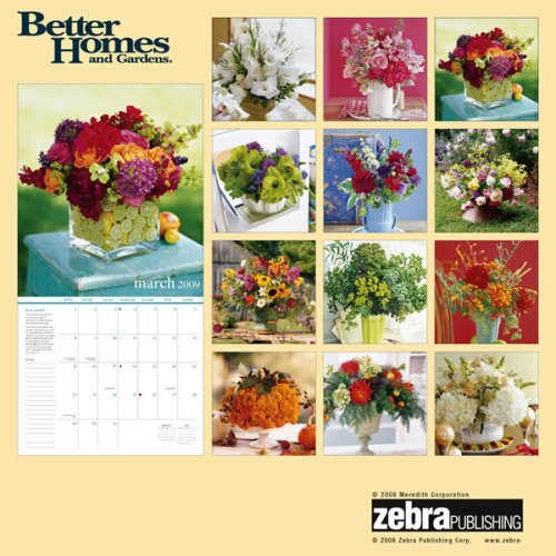 Flower Arrangements by Better Homes and Gardens 2009 Calendar under Flowers in The Books Store