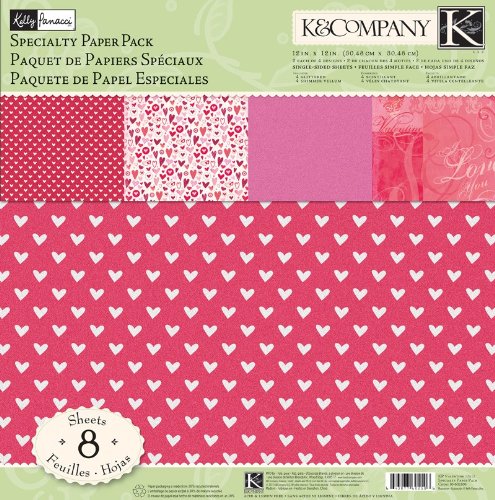 Valentine 12x12 Glitter Scrapbooking Paper Pack 