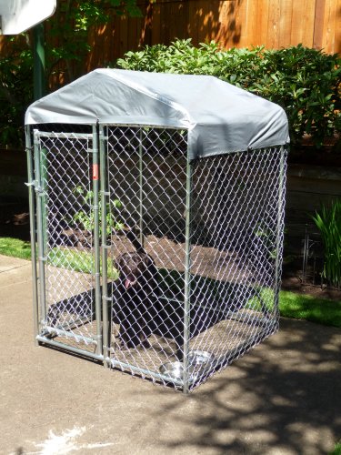 Lucky Dog 4-by-4-by-6 Foot CL64410 Hi-Rise Chain-Link Deck/Patio Kennel Lucky Dog 4-by-4-by-6 Foot CL64410 Hi-Rise Chain-Link Deck/Patio Kennel