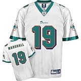 Brandon Marshall #19 White Miami Dolphins Reebok NFL Premier All Stitched Replica Jersey - X-LARGE