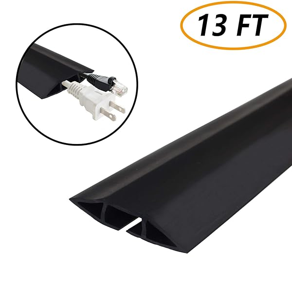 Heavy Duty Floor Cord Cover Cable Protector 3 Channels