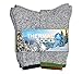 Eco Friendly Heavy Weight Recyled Cotton Winter Thermal Boot Socks 4 Pair (10-13, Color Tipping)