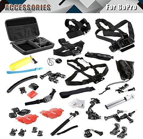 Kahca - Essential Outdoor Sport Accessory Kit For GoPro Hero4 Silver Black Hero 4 3+ 3 2 Session (34 in 1)