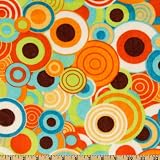 60'' Wide Kaufman Minky Cuddle Balloon Party Orange/Rust Fabric By The Yard
