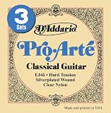D'Addario Pro Arte EJ46 3-D Silver/Clear Hard Classical Guitar Strings