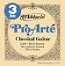 D'Addario Pro Arte EJ46 3-D Silver/Clear Hard Classical Guitar Strings