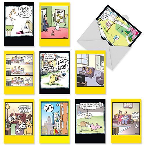 A1243 DOGGONE FUNNY: Assorted Box Of 10 Hilarious Birthday Cards, W/12 Envelopes (10 Designs, 1 Card Per Design) A1243 DOGGONE FUNNY: Assorted Box Of 10 Hilarious Birthday Cards, W/12 Envelopes (10 Designs, 1 Card Per Design)