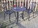 Matt Black Cast Aluminium Garden Furniture Bistro Set Round 60cm table 3pc