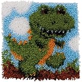 Spinrite Wonderart Latch Hook Kit, 12 by 12-Inch, Dinosaur