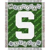 Michigan State Spartans Acrylic Triple Woven Jacquard Baby Blanket/Throw (36x46) - NCAA