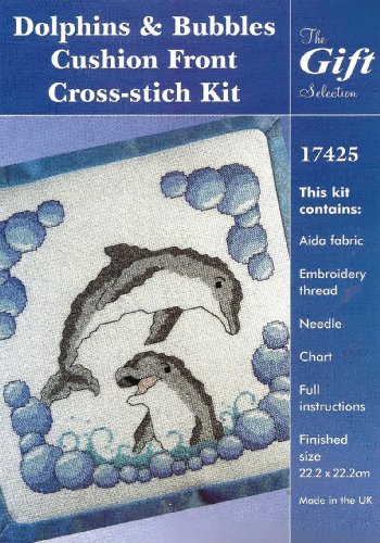 Dolphins Cross Stitch Kit - All You Need to Make Your Own Cushion Front