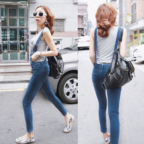 美脚・デニムサロペット