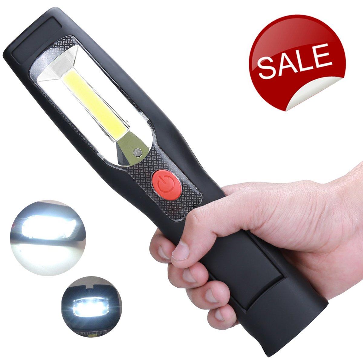 LED Cordless Work Light COB Rechargeable Portable Hand Held Work Lamp With Ha... eBay