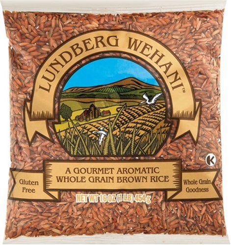 Lundberg Wehani, A Gourmet Aromatic Whole Grain Brown Rice, 16-Ounce Bags (Pack of 6)