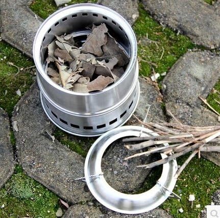 JOGR Twiggy Wood Burning Camp Stove, Compact Stainless Steel Survival