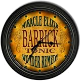 Barrick 's Tonic Wonder Remedy Black Cascading Pub Style Wall Clock