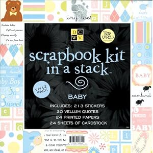 Die Cuts with a View 12 Inch by 12 Inch Scrapbook Kit In A Stack, Baby