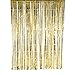 Forum Novelties 76011 Gold SUNBEAUTY 1 Set of Metallic Tinsel Foil Fringe Curtains for Party Photo Backdrop Wedding Decor, 3 feet x 8 feet