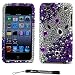 Purple Jewel Luxury Design Premium Crystal Shiny Rhinestone Carrying Cover Protective Case for New Apple iPod Touch 4 ( 4th Generation 8GB, 16GB, 32GB )
