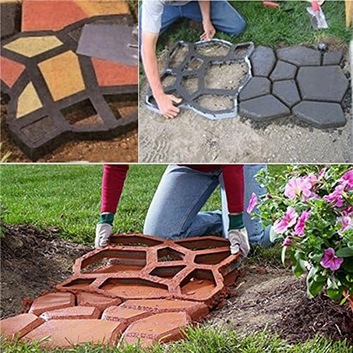 New DIY Plastic Path Maker Mold Manually Paving Cement Brick Stone Road Auxiliary Tools