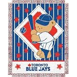 Toronto Blue Jays MLB Triple Woven Jacquard Throw (Baby Series) (36X46")