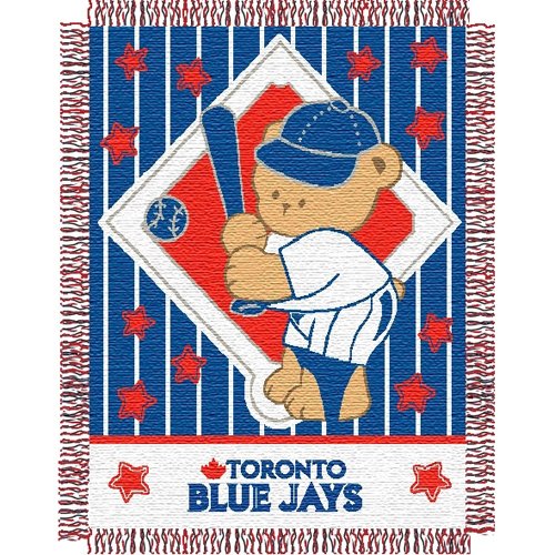 Toronto Blue Jays MLB Triple Woven Jacquard Throw (Baby Series) (36X46