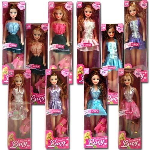 Modern Lucy Beauty Fashion 11.5" Doll 4 Styles Assorted In Window Box (Sold Per 1 Doll)