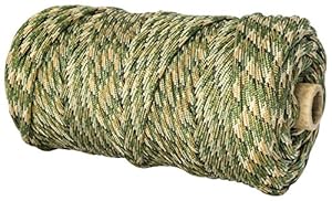 TOUGH-GRID 750lb Forest Camo Paracord / Parachute Cord - Genuine Mil Spec Type IV 750lb Paracord Used by the US Military (MIl-C-5040-H) - 100% Nylon - Made In The USA. 500Ft. - Forest Camo