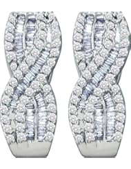 1.21ctw Diamond Fashion Earrings 14K White Gold
