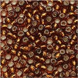 Toho Round Seed Beads 8/0 #34 'Silver Lined Smoky Topaz' 8 Gram Tube