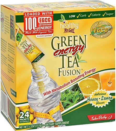 2Pack! To Go Brands Green Tea Energy Fusion Honey Lemon - 24 Packets