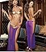 Ulike2 Design Women's Sexy Exotic Suspenders Strappy Gypsy Skirt Backless Purple Sexy Lingerie