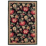 828 Area Rugs: Accents CCL18 Black Floral: 2'X8' Runner by 