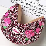 GIGANTIC Gourmet Fortune Cookie: Dark Chocolate Hand Dipped & Decorated for Mothers Day!