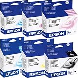 Genuine Epson Ink, T0481 - T0486, For R200, R220, R300, R320, RX500,RX600,RX620