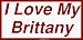 I Love My Brittany Bumper Sticker