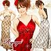 嬢王princessブラックレース重ねサテンロングドレス()全3色*2105