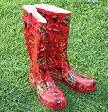 Ladies STRAWBERRY Funky Fashion Wellies WF26