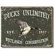 Nostalgic Ducks Unlimited Tin Sign : Wetlands Conservation