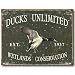 Nostalgic Ducks Unlimited Tin Sign : Wetlands Conservation