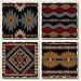 AbsorbaStone Tumbled Tile Assorted Coaster set ~ Four Corners southwestern decor ~ 4 ...