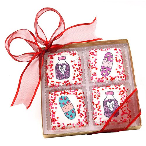 Sugar Lips Get Well White Chocolate Half Grahams - Box of 8 by Good Fortunes