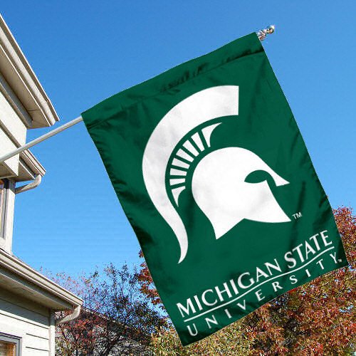 Michigan State University Spartans House Flag