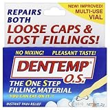 Dentemp O.S. One Step, Caps and Fillings Repair, 8+ Repairs, 2g Blister (Pack of 6)